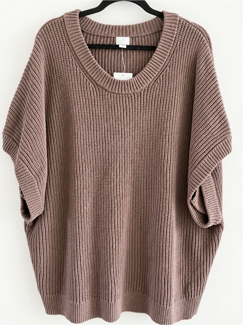 Oversized Knit Sweater - brown